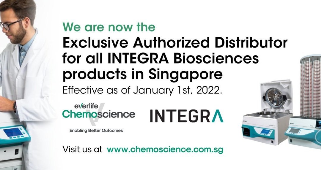 Chemoscience Singapore is officially the Exclusive Authorized Distributor for all INTEGRA Biosciences products in Singapore